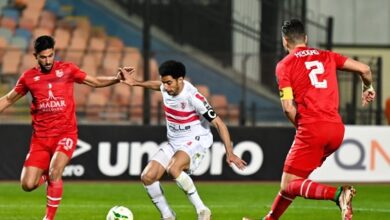 التعادل يحسم الشوط الأول من مباراة الزمالك وبلوزداد