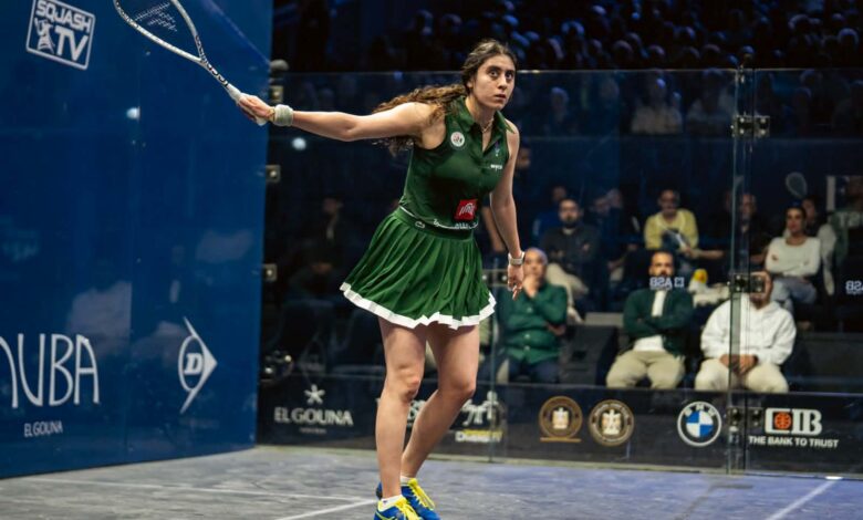 نور الشربيني تتأهل لنصف نهائي بطولة الجونة للإسكواش