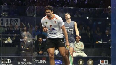 يوسف إبراهيم ومحمد زكريا يتأهلان لنصف نهائي بطولة الجونة للإسكواش