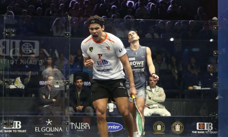 يوسف إبراهيم ومحمد زكريا يتأهلان لنصف نهائي بطولة الجونة للإسكواش