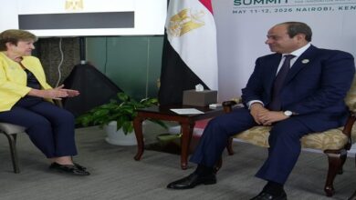 الرئيس السيسي يلتقي المديرة التنفيذية لصندوق النقد الدولي على هامش قمة أفريقيا – فرنسا