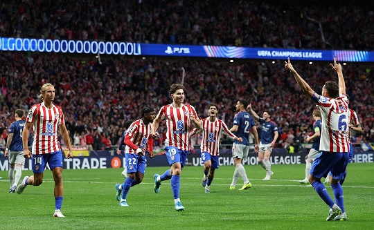 جريزمان وألفاريز في الهجوم.. تشكيل أتلتيكو مدريد المتوقع أمام آرسنال في نصف نهائي الأبطال